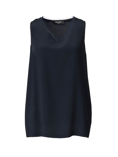 V-NECK TANK TOP FABIANA FILIPPI | TPD266F2955146 BLU NOTTE